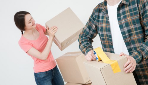 Careful loading of furniture during a Charlton move