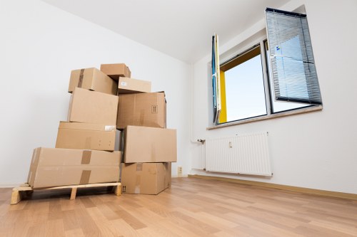 Moving truck ready for a house relocation in Charlton
