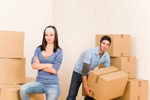 Specialist handling of office furniture and technology during a Charlton move