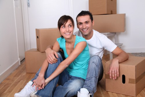 Secure furniture transport inside a moving truck in Charlton