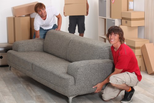 Van loading furniture for a move in Charlton, South East London
