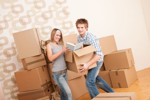 Loading furniture into a removal truck in Charlton