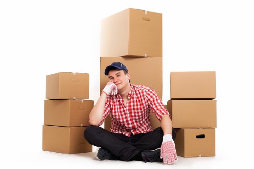 Boxes and packing supplies used for packing and unpacking services in Charlton